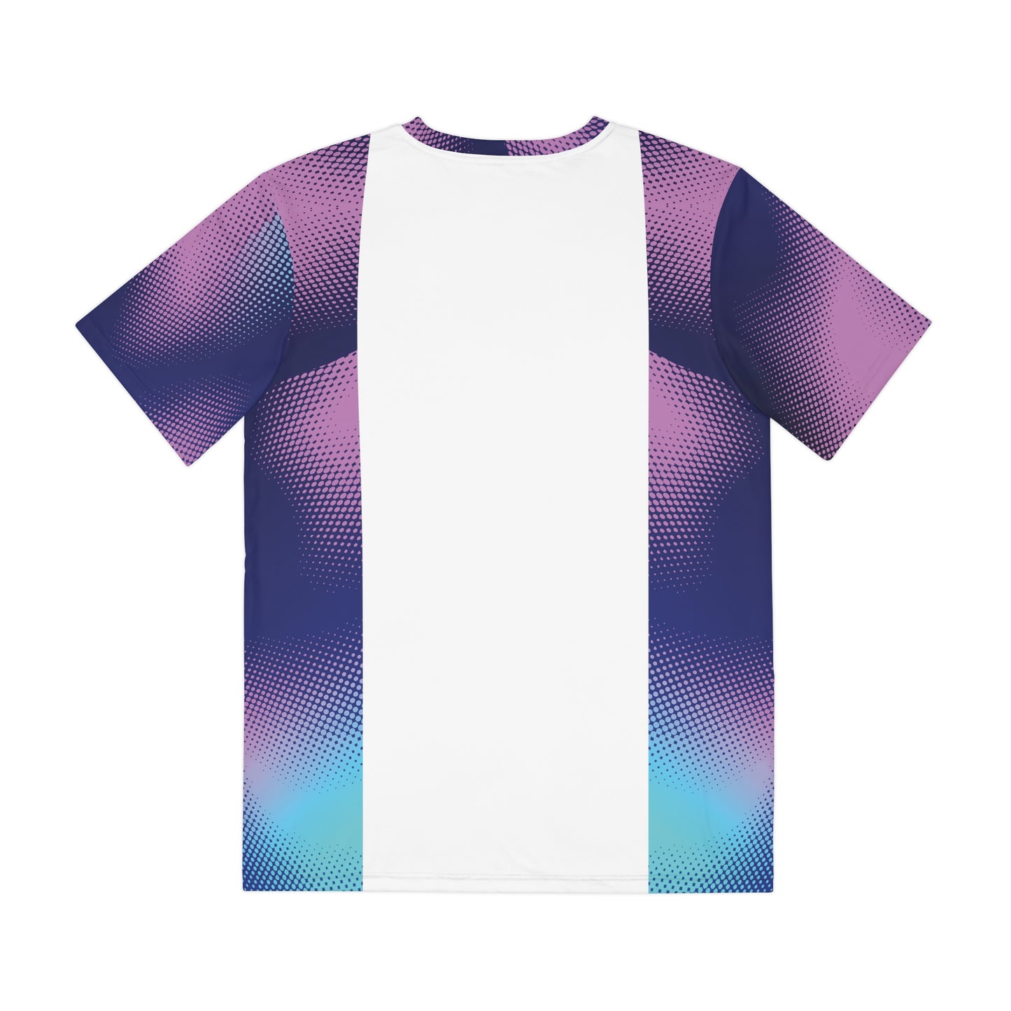 Men's Polyester Tee White Stripe