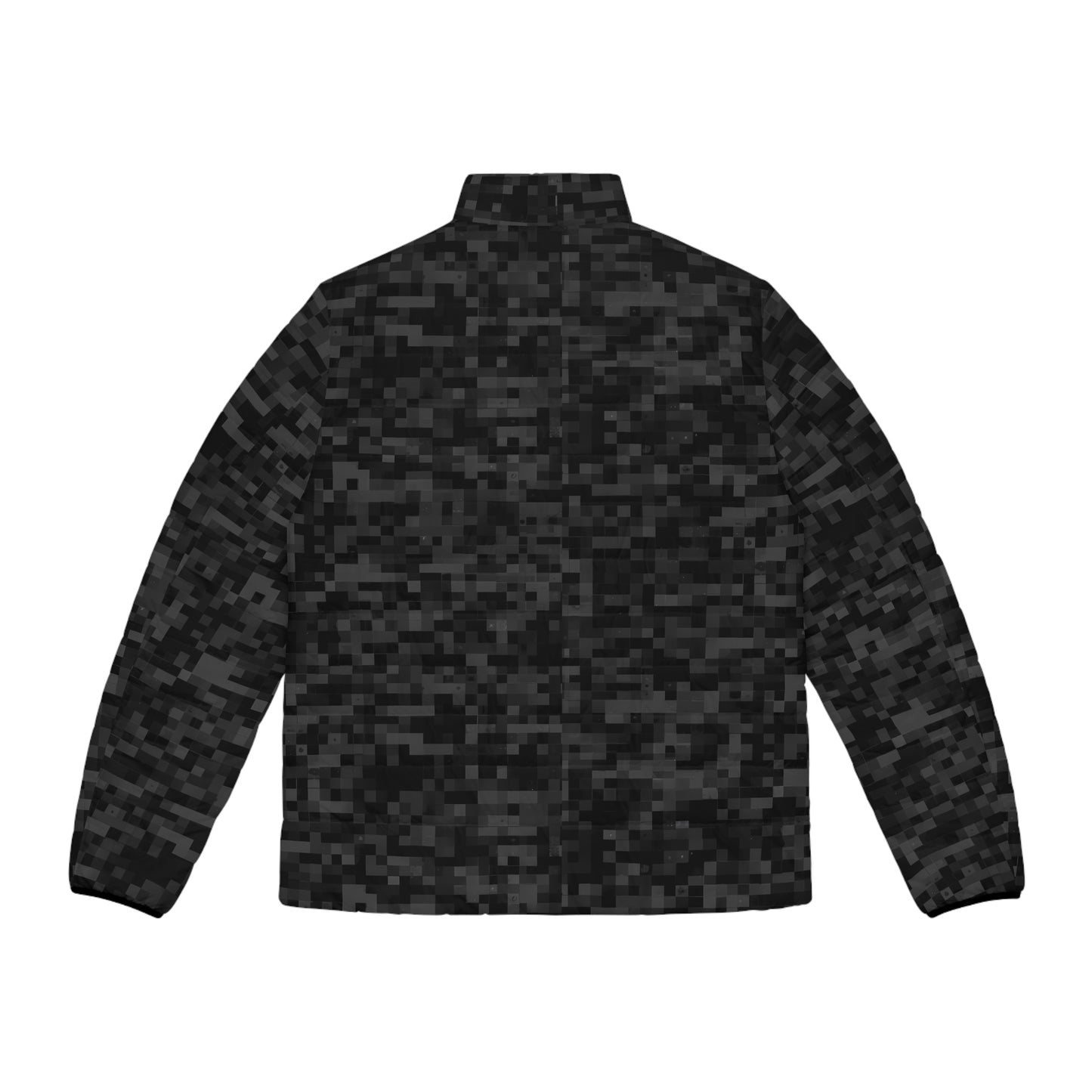 Men's Puffer Jacket Black Camo