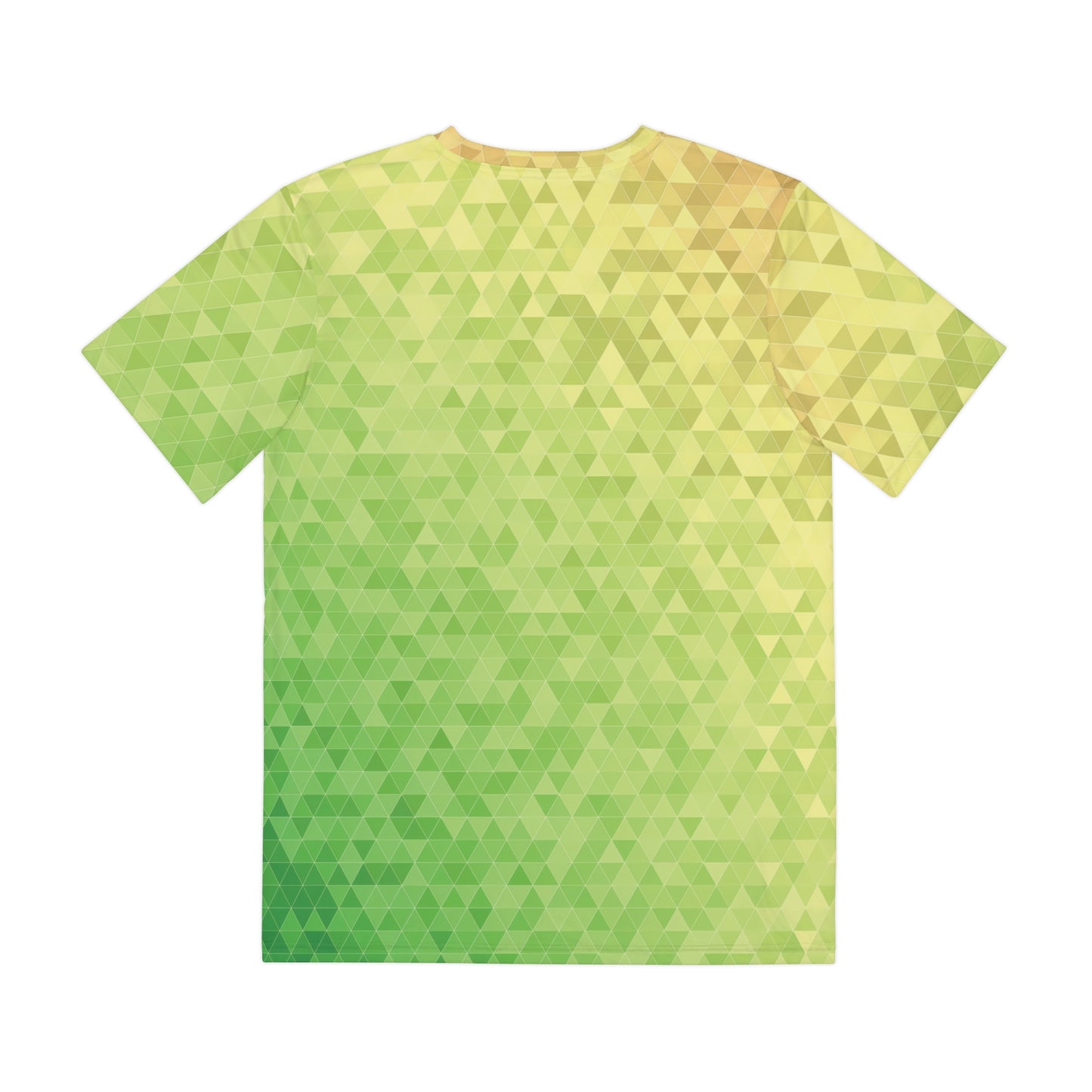 Men's Polyester Tee Green Triangles