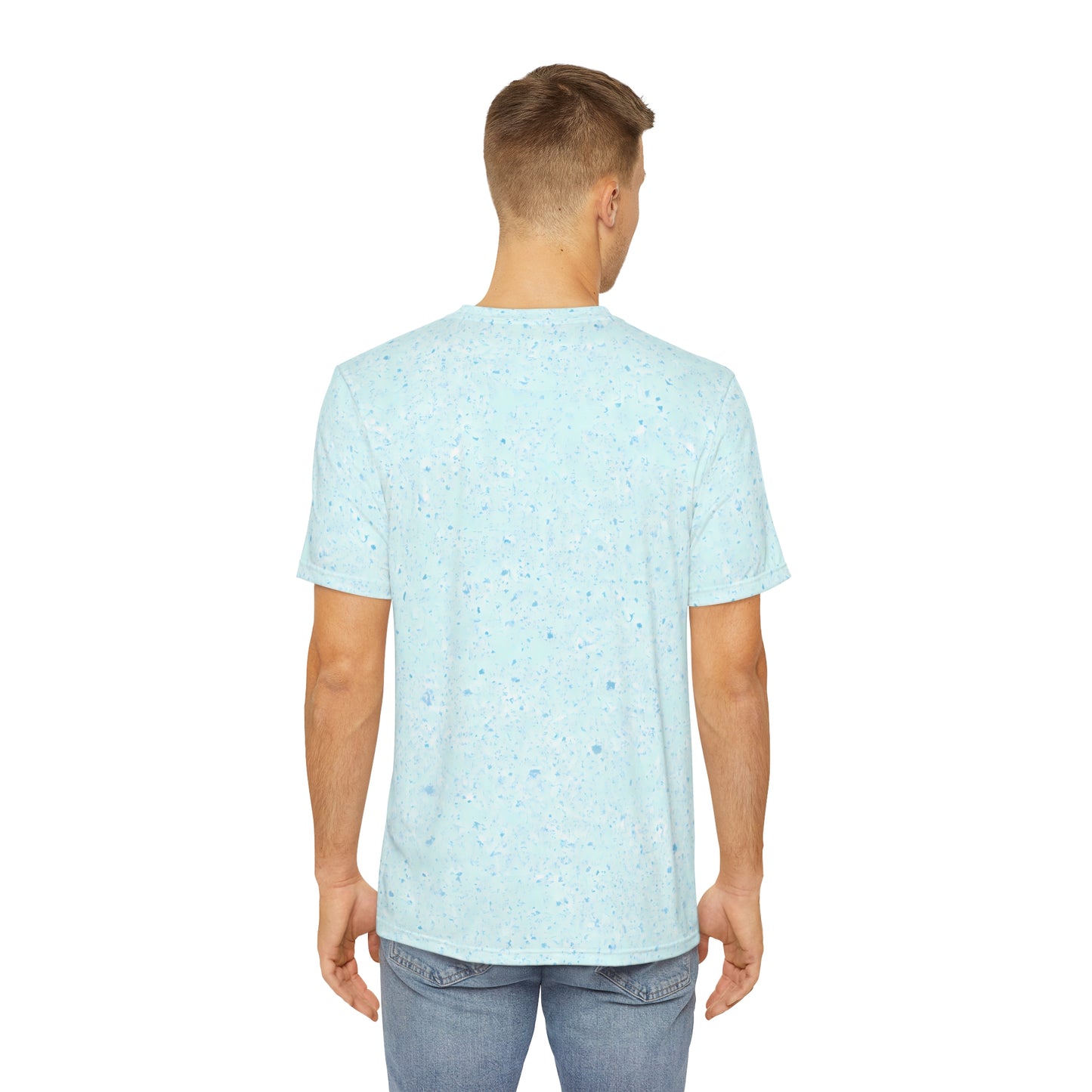 Men's Polyester Tee Blue Noice