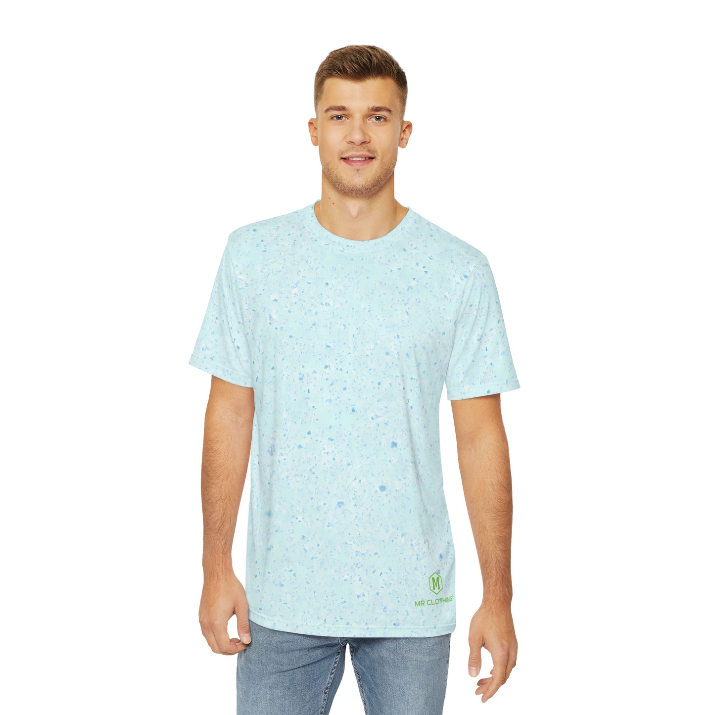 Men's Polyester Tee Blue Noice